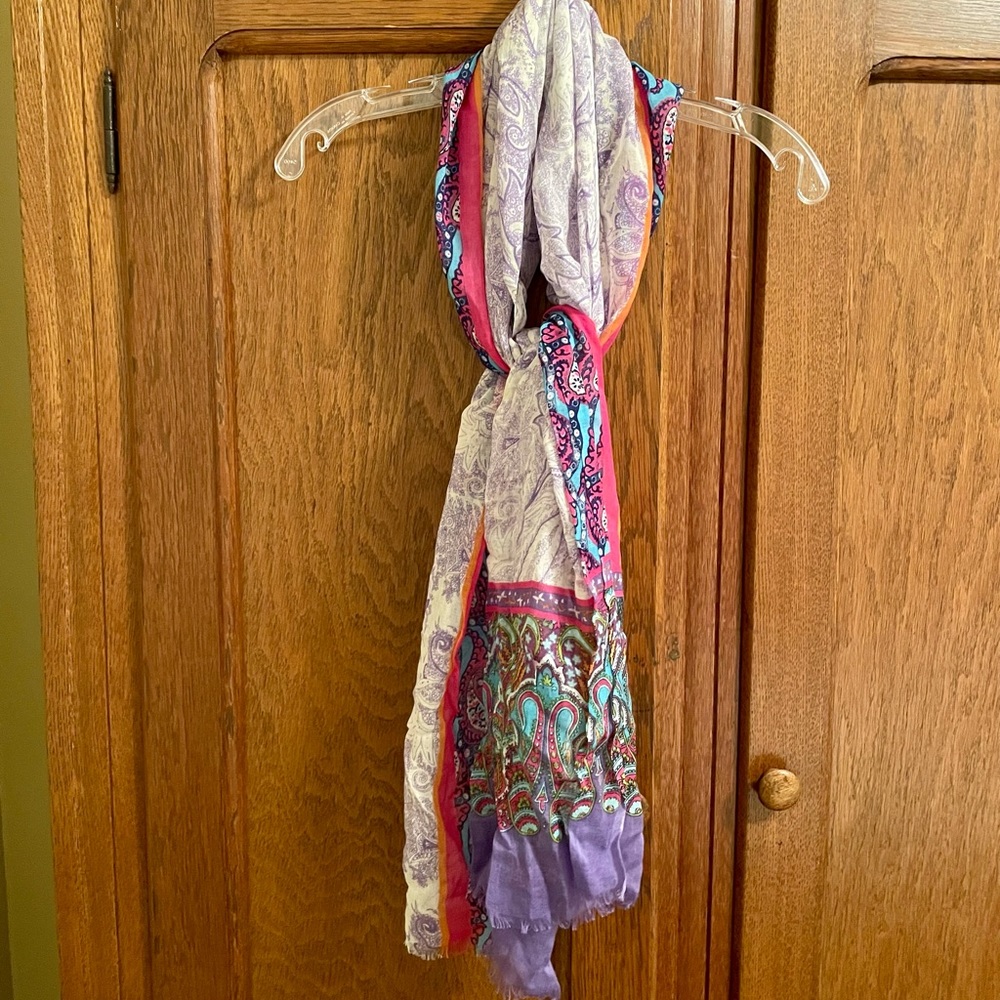 JJill colorful paisley scarf